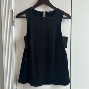rag & bone black tank with sleeve bands XS